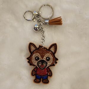 Cute Fox Keychain with Tassel Bag Charm